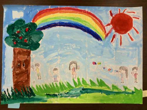 1年「わたしとにじがあるせかい」