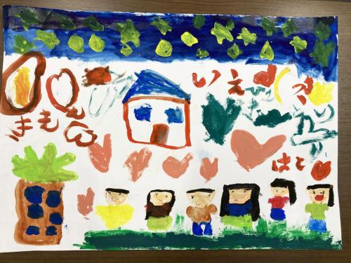 星をながめる家族