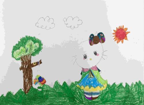 キティちゃんと鳥さん