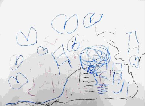 すべり台とハート