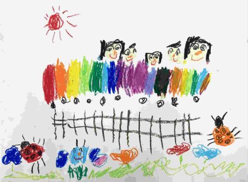 家族で電車にのって東京へ