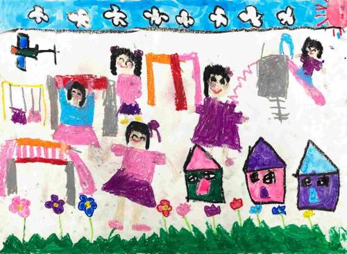 こうえんであそんでいるところ