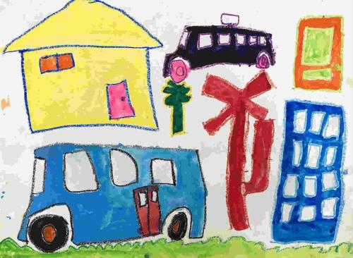 バスにのって絵をみにいってます